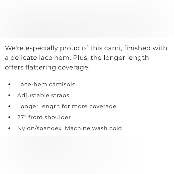 WHBM Gray Lace Trim Cami Top - Picture 4 of 7